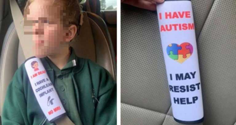 Mom Invents Seatbelt Cover That Alerts Emergency Services To Medical Conditions