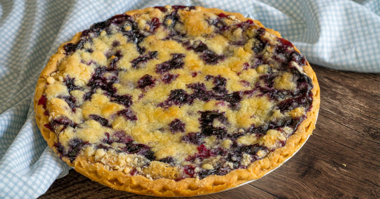 Sour Cream Blueberry Pie