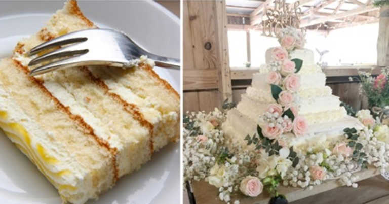 Frugal Couple Uses Costco Sheet Cakes To Create Gorgeous Wedding Cake For Less Than $50