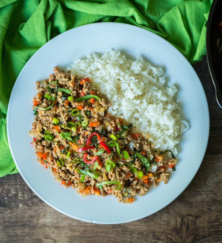 Thai Basil Beef Skillet 12 Tomatoes