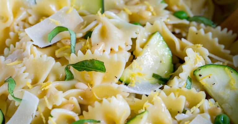 Lemon Basil Summer Pasta Salad