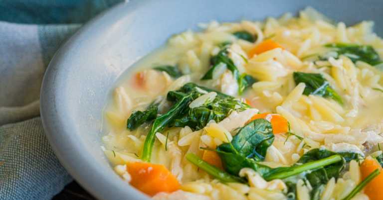 Lemon Chicken Orzo Soup
