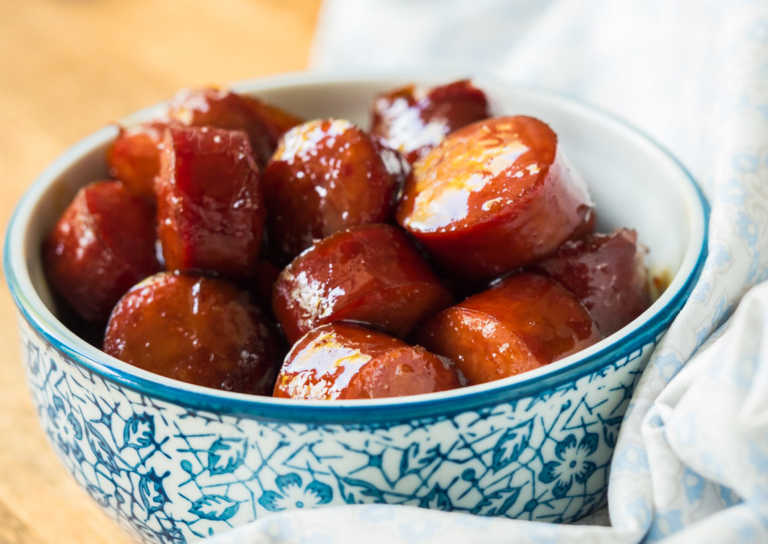 Slow Cooker Brown Sugar Kielbasa Bites