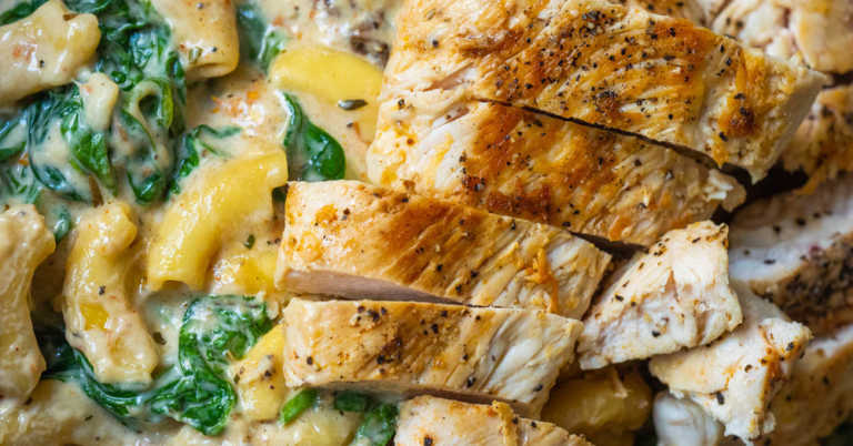 One Pot Tuscan Chicken Mac and Cheese