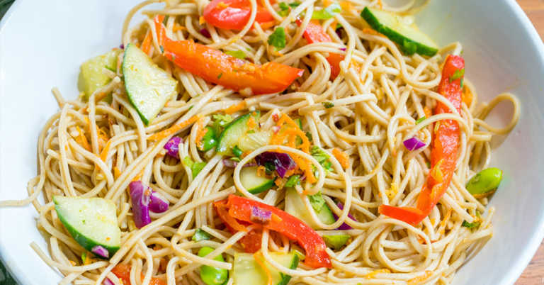 Cold Soba Noodle Rainbow Salad