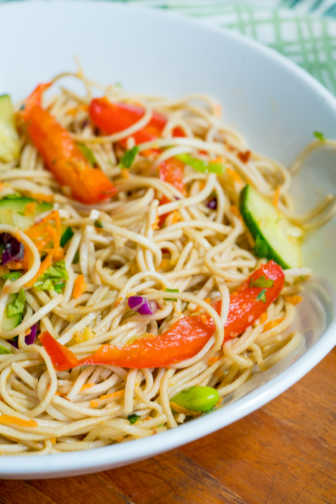 Cold Soba Noodle Rainbow Salad | 12 Tomatoes