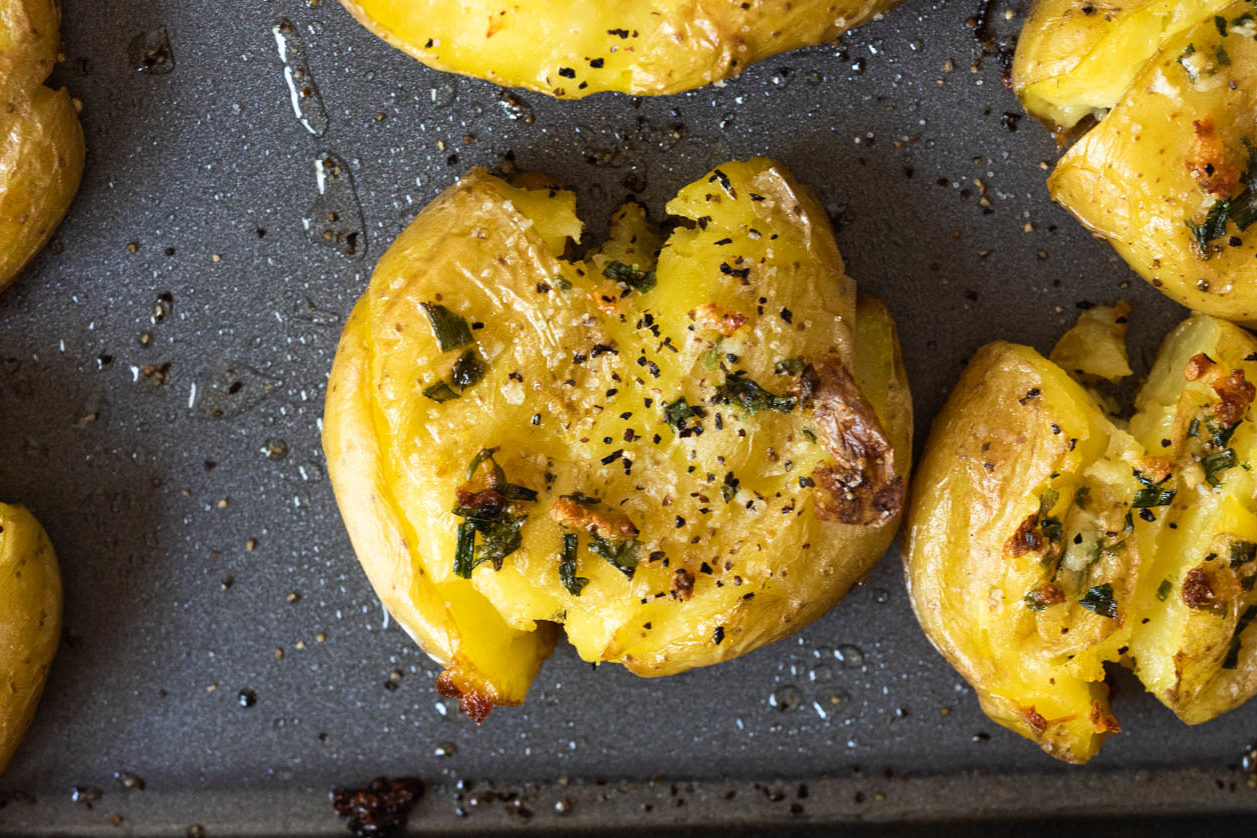 Super Crispy Smashed Potatoes Recipe