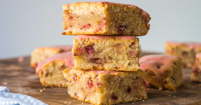 Strawberry Lemon Blondies