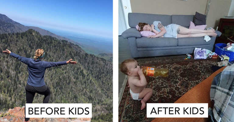 Parents Are Sharing Pictures Of Their Lives Before And After Having Kids