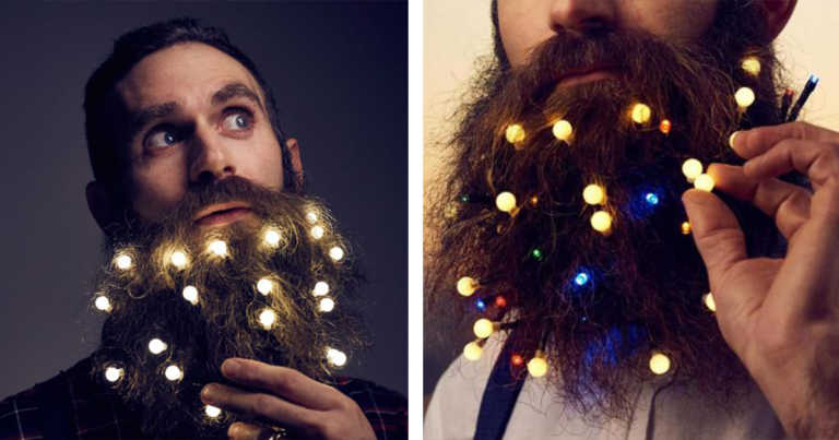 Decorating Your Beard With Christmas Lights Could Be This Year’s Christmas Trend