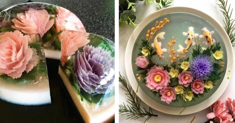 Culinary Artist Creates Nature-Inspired 3D Jelly Cakes