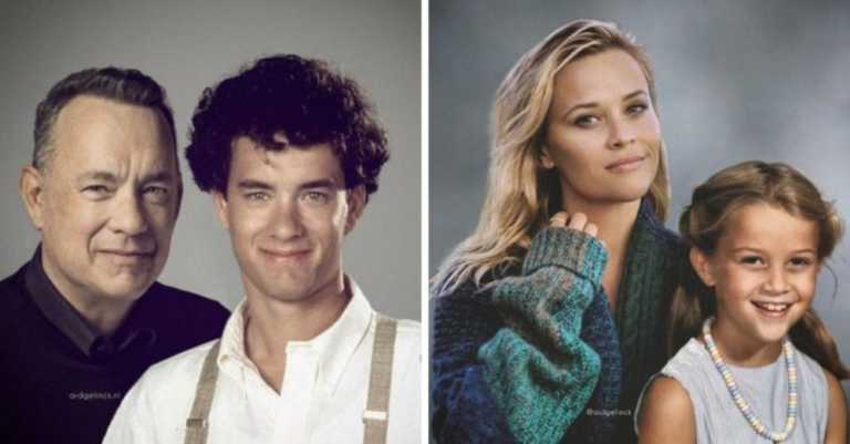 Artist Creates Photos Of Celebs And Their Younger Selves