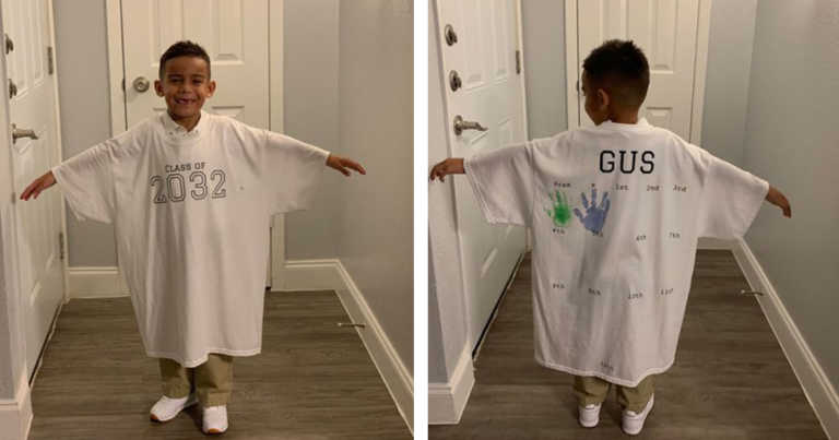 People Are Loving This Mom’s Clever T-Shirt Tradition For Her Son’s First Days Of School