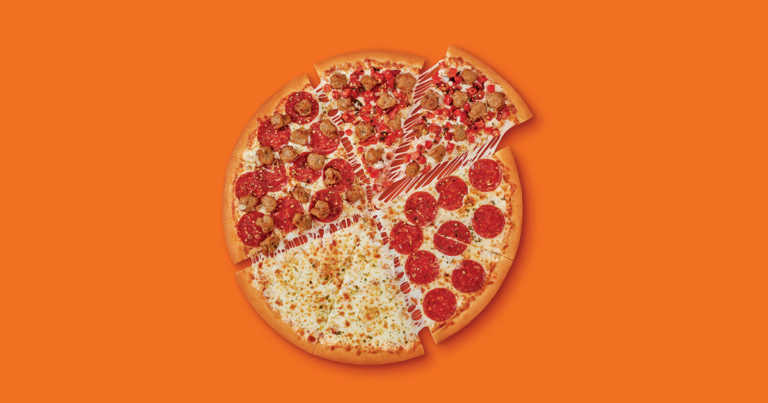 Little Caesars’ Quattro Pizza Comes With Four Different Toppings
