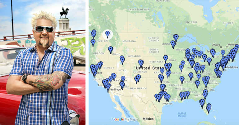 Interactive Map Shows All The Eateries From Diners, Drive-Ins, And Dives