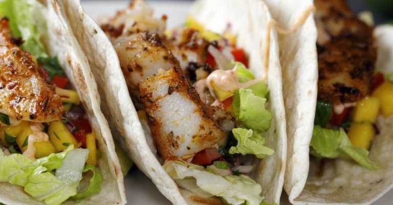 Spicy Fish Tacos With Mango Salsa