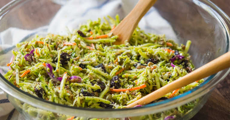 Shaved Brussels Sprouts Broccoli Slaw