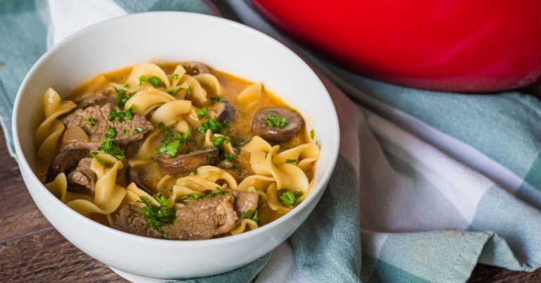 One-Pot Beef Stroganoff Soup