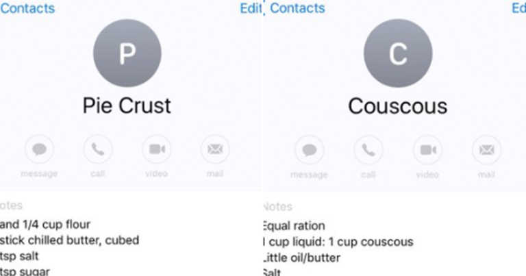 How To Use Your Phone’s Contacts To Save Recipes