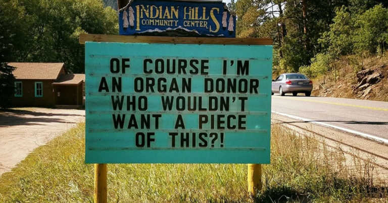 Small Town Colorado Community Center Is Putting Up The ‘Punniest’ Signs