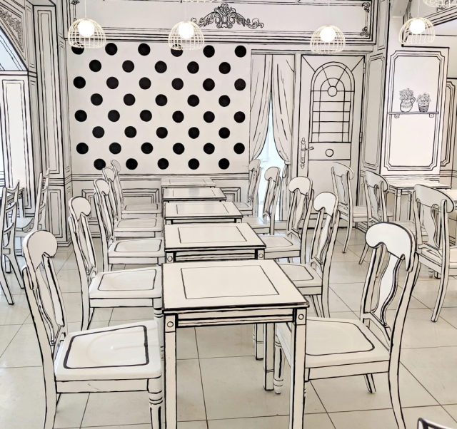 Download Cafe In Tokyo Was Designed To Look Like The 2d Pages Of A Coloring Book 12 Tomatoes