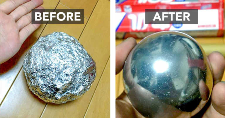 Japanese People Are Polishing Ordinary Aluminum Foil Balls Into Perfectly Shiny Orbs