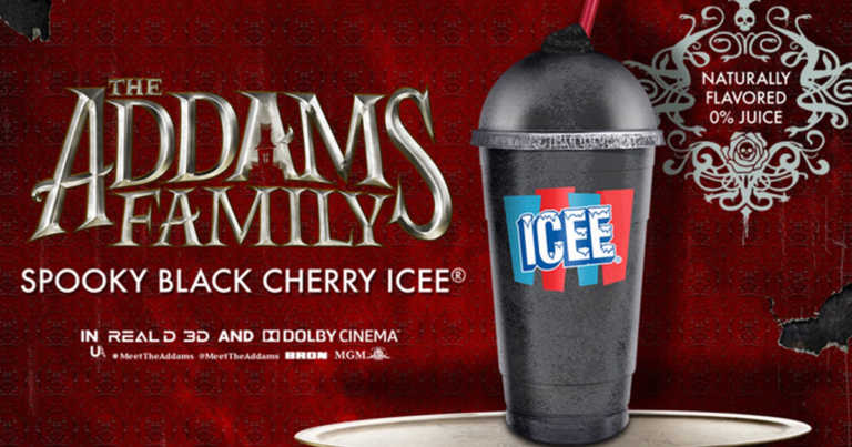 AMC Releases A Black Icee Ahead Of The New Addams Family Movie
