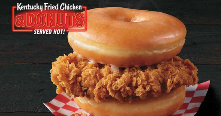 KFC Is Testing A Fried Chicken Sandwich Between Two Glazed Donuts