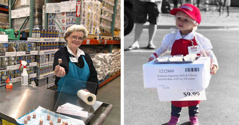 Kid Dressed Up As A Costco Sample Person Wins Over The Internet