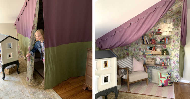 Mom Creates The Cutest Little Reading Nook For Her Daughter’s Bedroom