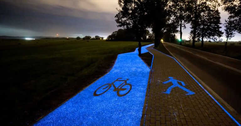 Poland Unveils Glow-In-The-Dark Bicycle Path That Is Charged By The Sun