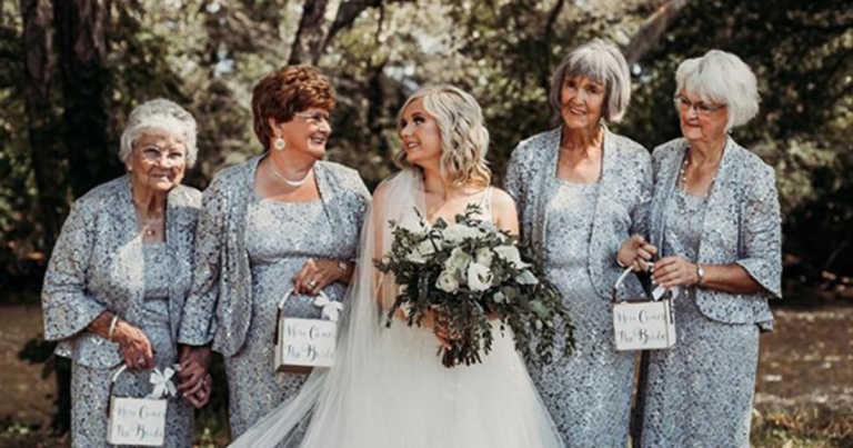 Bride Had Four Grandmas As Her Flower Girls And The Photos Are Adorable