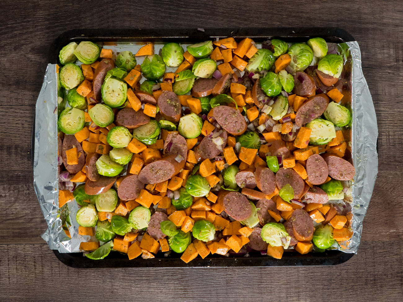 Sheet-Pan Maple-Dijon Sausage and Fall Veggies Recipe – Sheet Pan