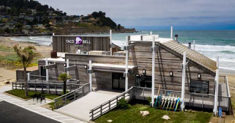 Sip Spiked Versions Of Baja Blasts At This Taco Bell Located On The Beach
