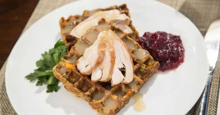 Turn Your Leftovers Into A Thanksgiving Waffle