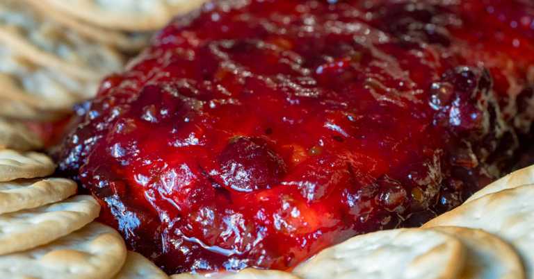 Cranberry Pepper Jelly Cheese Dip