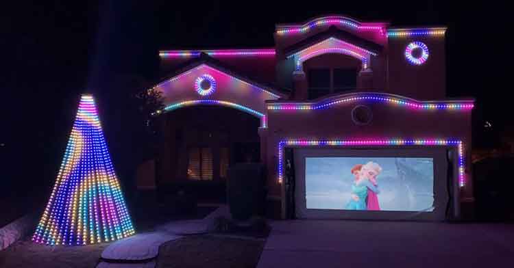 Dad’s Disney-Themed Holiday Display Is As Jaw-Dropping As It Is Magical.