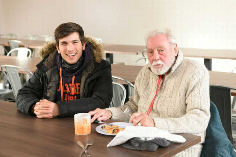 Retired 86-Year-Old Man Eats At A Local School To Combat Loneliness