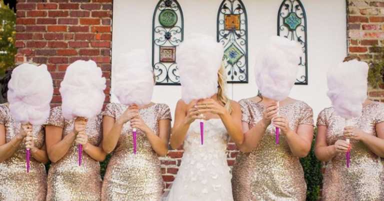 Brides Are Replacing Their Wedding Bouquets With Cotton Candy
