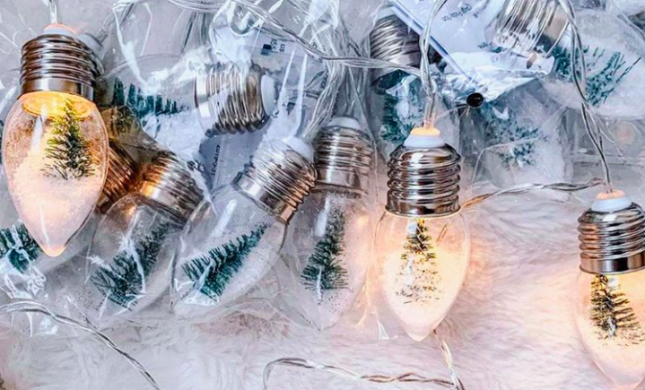 Target’s New Holiday Lights Have Miniature Snow-Globes Inside Each Bulb