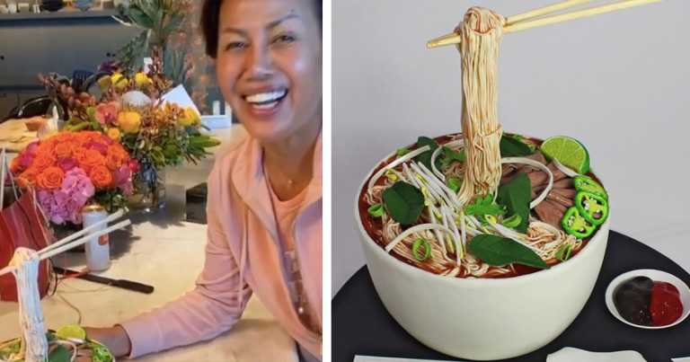 Chrissy Teigen Got Her Mom A Birthday Cake That Looks Like A Bowl Of Pho