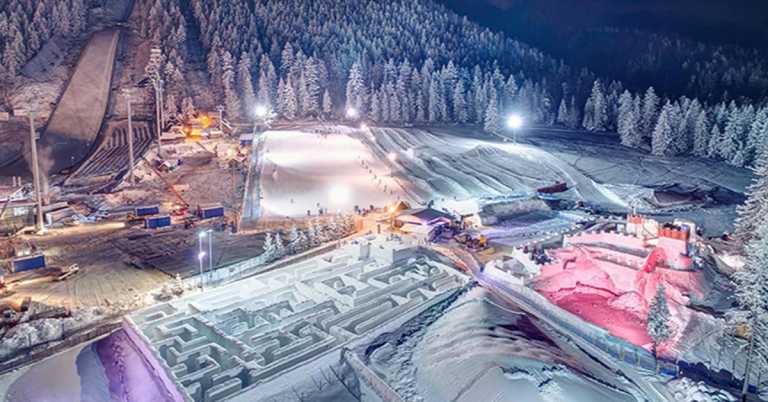 Giant Snow Labyrinth In Poland Is Bigger Than 10 Tennis Courts