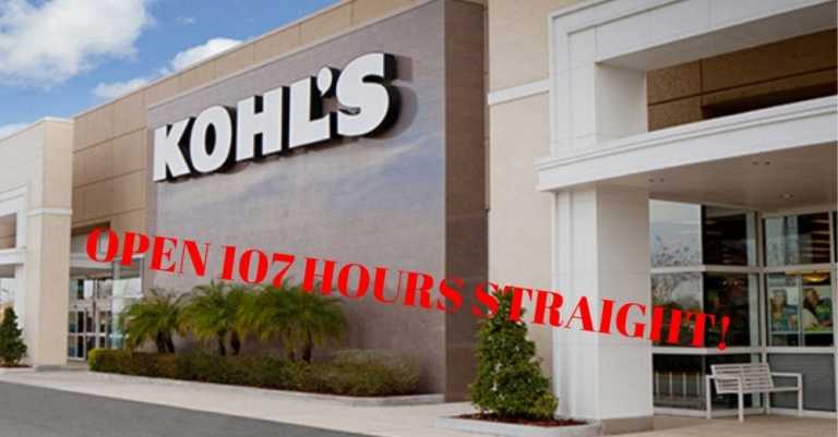 Kohl’s Will Be Open 107 Hours Straight As They End The Holiday Shopping Season