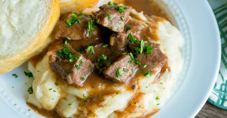 No-Peek Beef Tips and Gravy