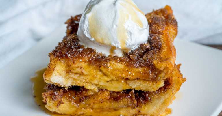 Overnight Egg Nog French Toast Bake