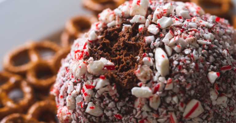 Chocolate Peppermint Cheesecake Ball