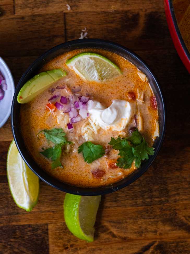 Creamy Chicken Tortilla Soup - The Cozy Cook