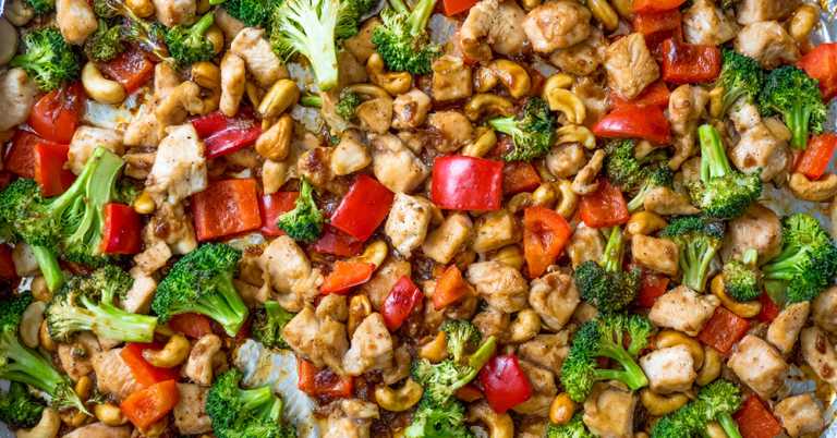 Sheet Pan Cashew Chicken