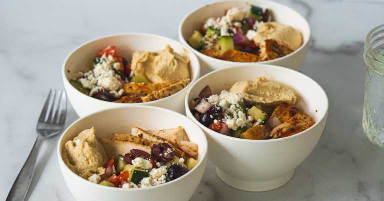 Greek Chicken Rice Bowls
