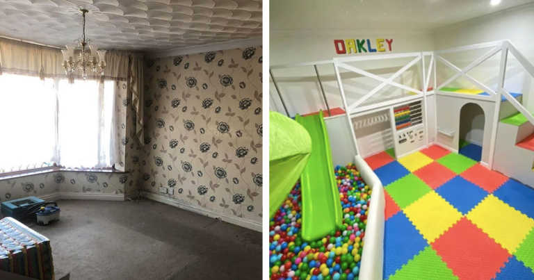 Dad Transforms His Dated Living Room Into An Amazing Playroom For His 3-Year-Old Son